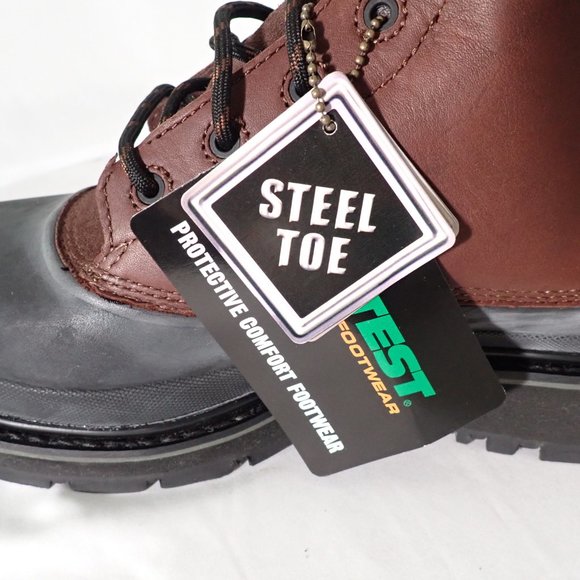 HYTEST Men's 11W work boots NWT/Steel toe/6" WPF shell/K13772/Brown lace up. - Picture 4 of 9